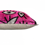 Velvet Ikat Kussen Eye Pink 60x40 cm