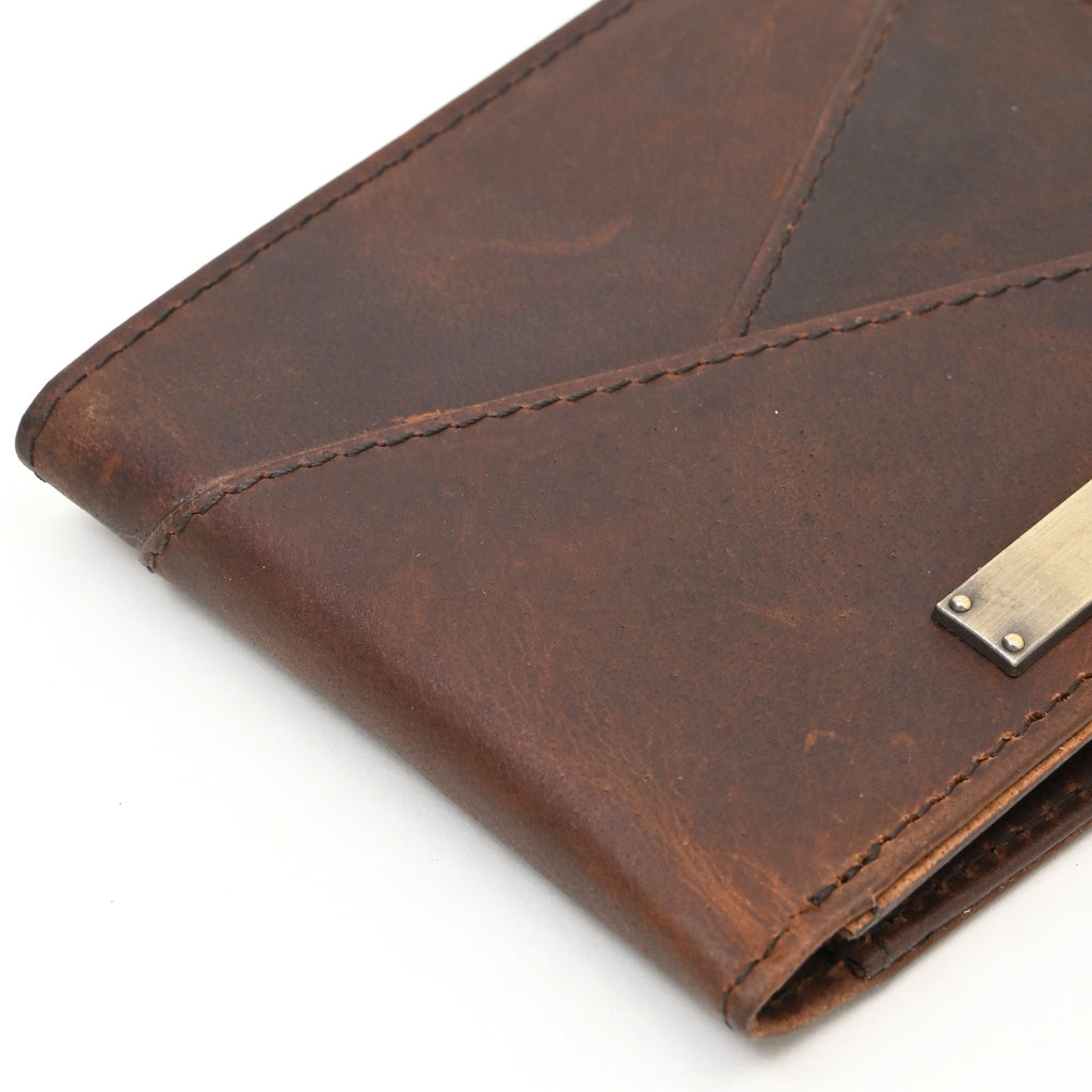 Premium bruin lederen portemonnee – Slank en functioneel ontwerp