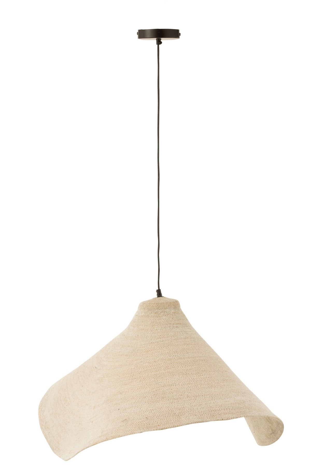 J-Line hanglamp Kegel - zeegras - wit