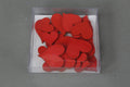 Houten hartjes 24st 2x3cm rood