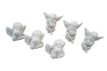 Engeltjes polyresin 3st. 9x9x3cm wit