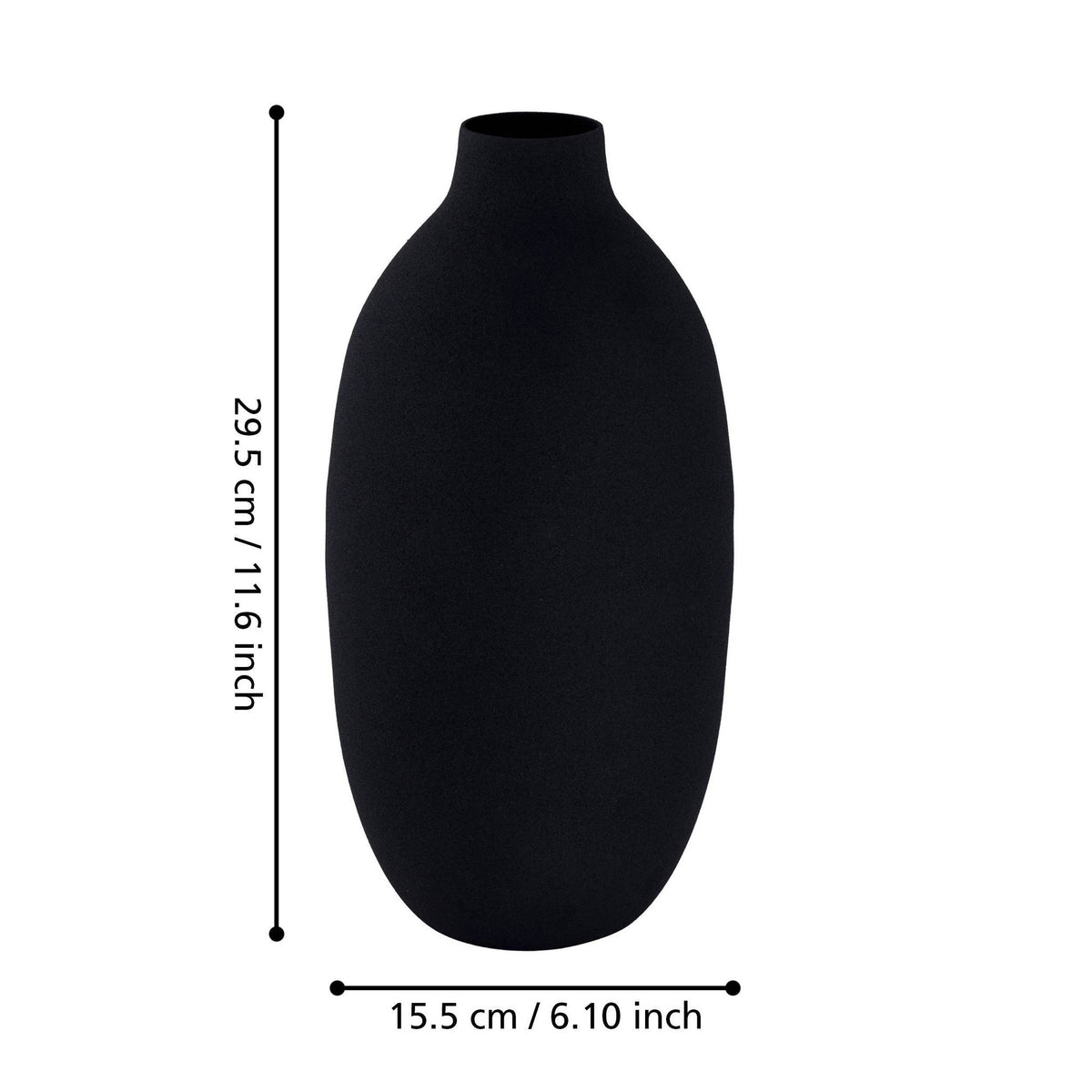Vaas Ozamis Zwart 30x16cm