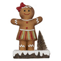 Kerstdecoratie Gingerbread man 15x7x21 cm Bruin Keramiek