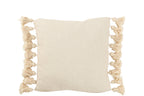 J-Line kussen Kwastje - katoen - beige