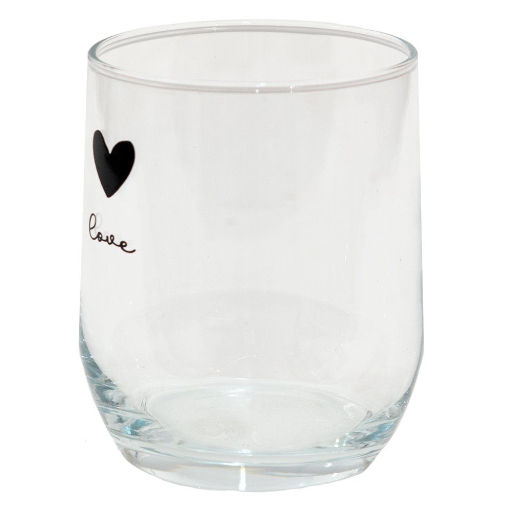 Waterblas 300 ml Glas Hart Drinkbeker