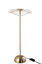 J-Line Tafellamp Led Bloem Metaal/Plastiek Goud Large
