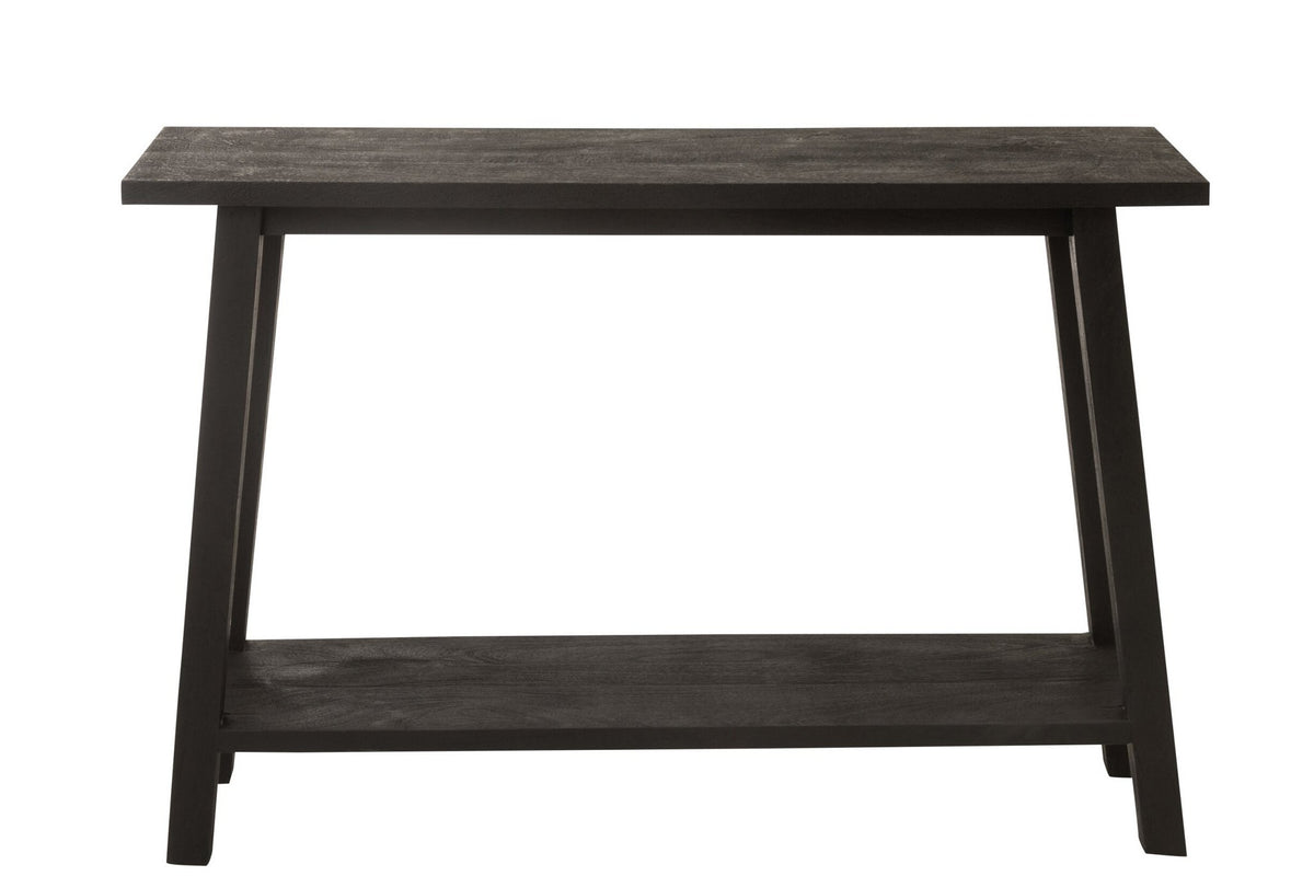 J-Line Console Vierkant Mango Hout Zwart