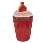 Voorraadpot Deksel 16x14x27 cm Rood Keramiek