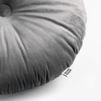 Dutch Decor Olly - Kussen Ø38 cm - Rond fluweel - Micro Chip - Grijs