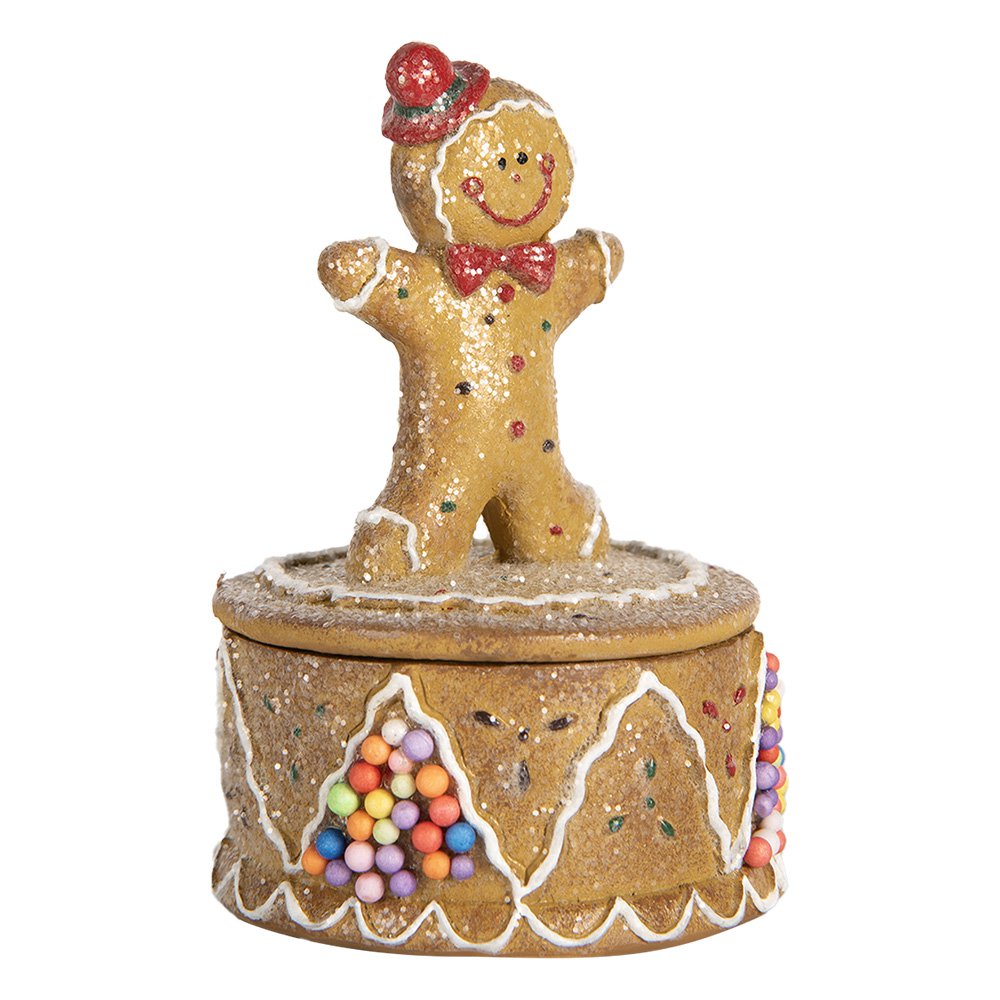 Voorraadpot Gingerbread man Ø 7x11 cm Bruin Kunststof
