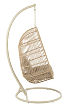 J-Line Hangstoel Egga Metaal/Koord Beige