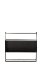 J-Line Rek Seen Metaal/Glas Zwart
