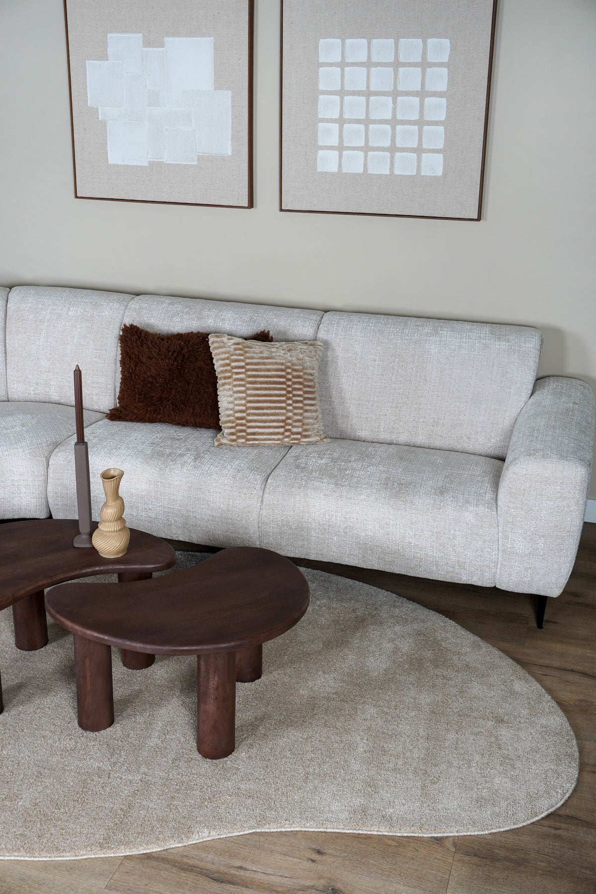 Vloerkleed Rich Beige - Organisch 200 x 280 cm