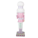 Kerstdecoratie Beeld Notenkraker 13x11x47 cm Roze Kunststof