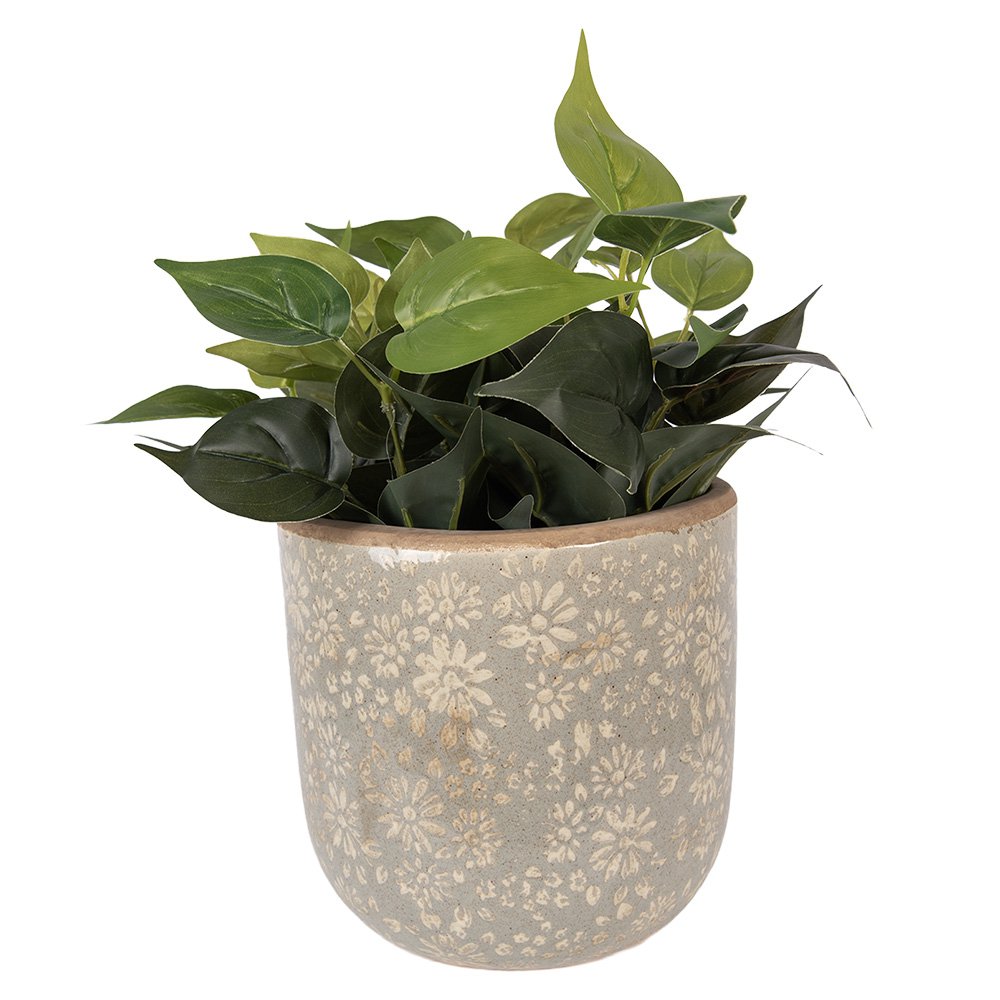 Bloempot Ø 20x19 cm Grijs Keramiek