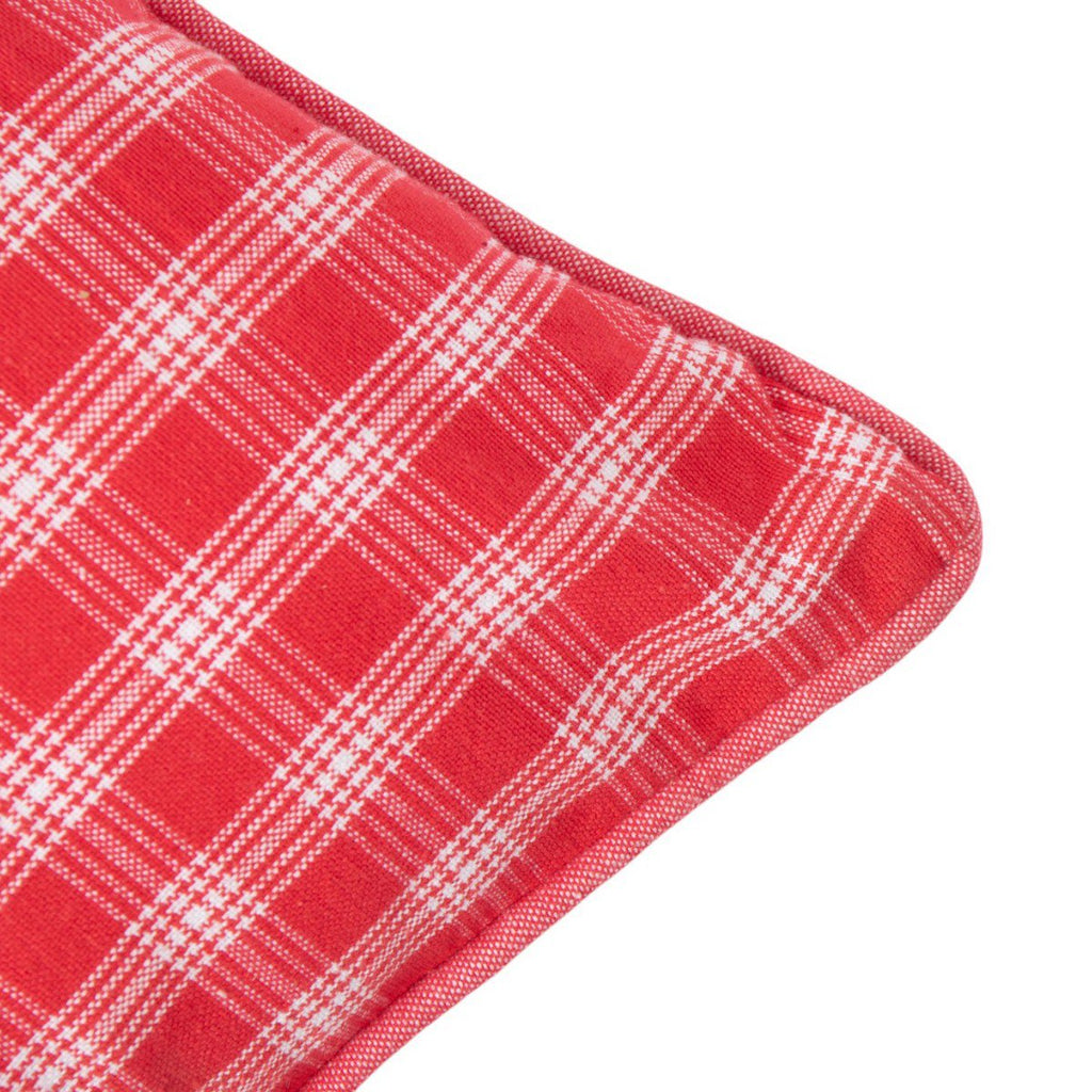 Kussenheffing ruit 30x50 rood