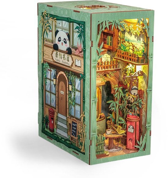 Cutebee, DIY Booknook, Panda Bookshop, DY02B, 18x11x23cm