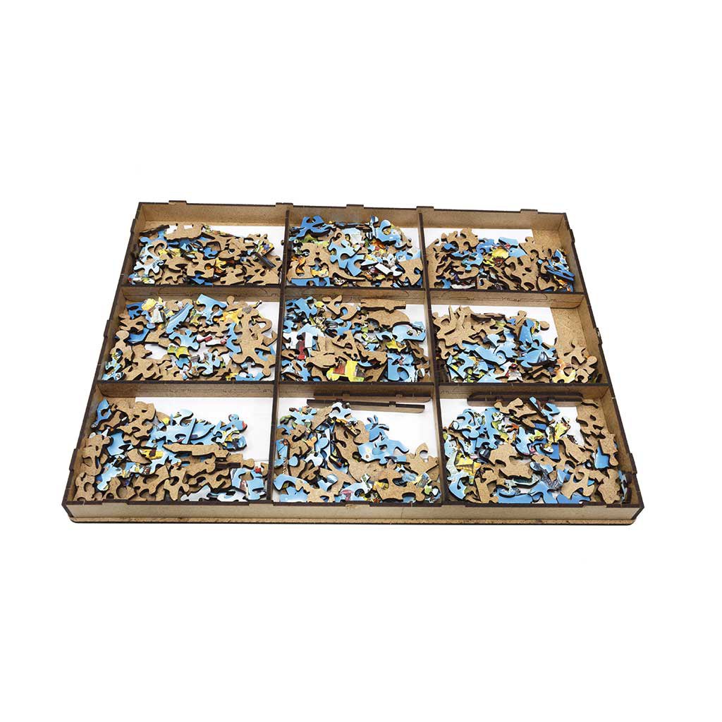 Eco Wood Art (EWA) Houten Legpuzzel World Map in kleur, 3038, 55x39x0,5cm