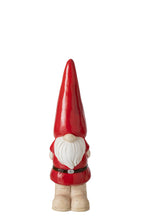 J-Line decoratie Kabouter - magnesium - donkerrood - small