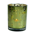 Theelichthouder veldbloem groen medium 12cm