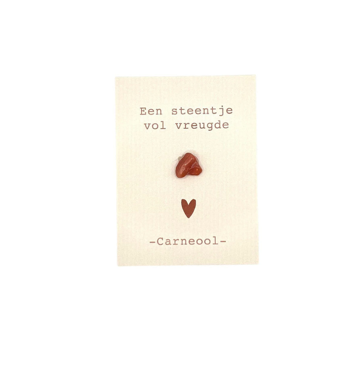 Edelsteen cadeau kaartje Carneool