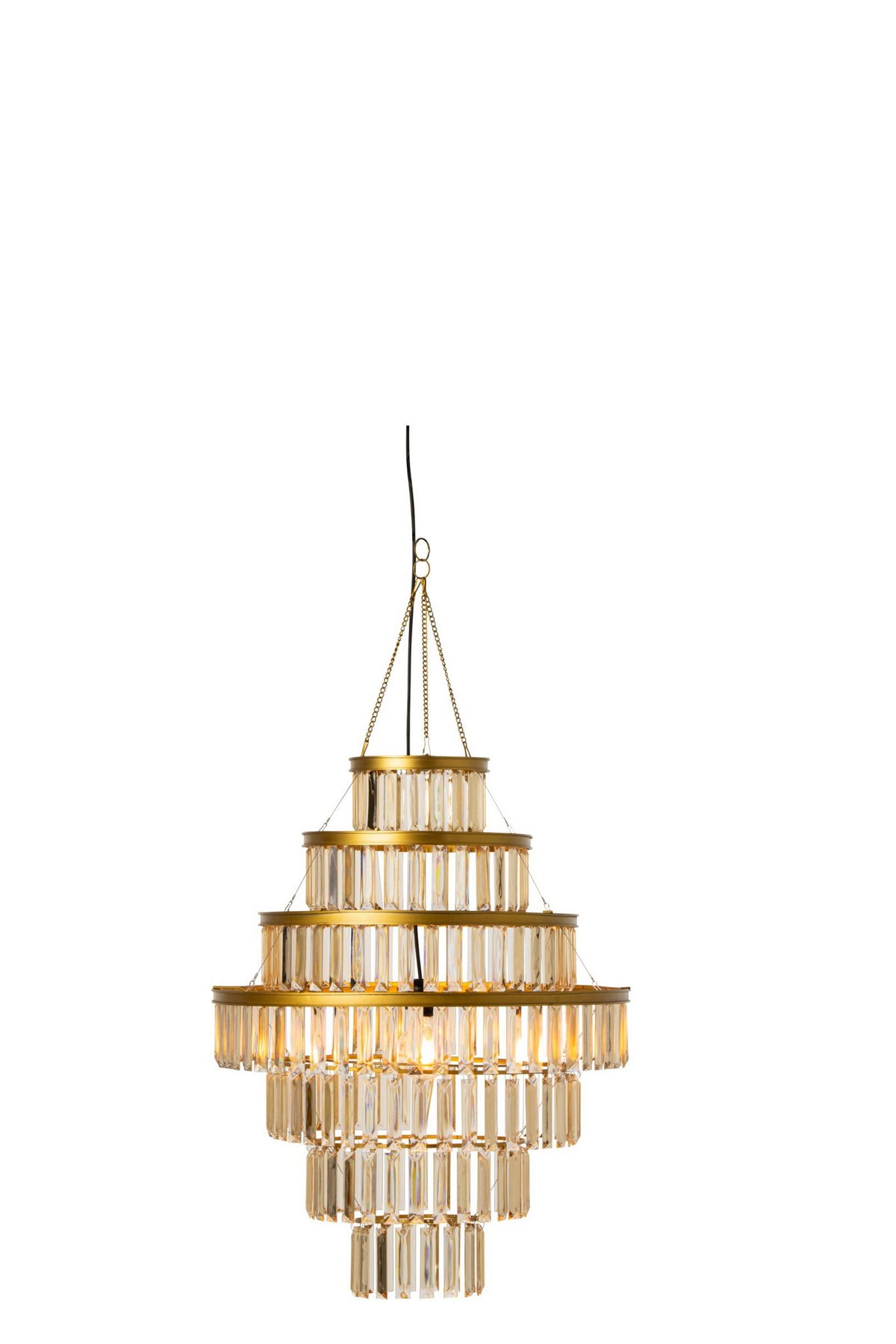 J-Line Moderne kroonluchterlampenkap - acryl - goud - small