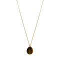 Louiz Lange Edelsteenketting met Tijgeroog hanger