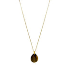 Louiz Lange Edelsteenketting met Tijgeroog hanger