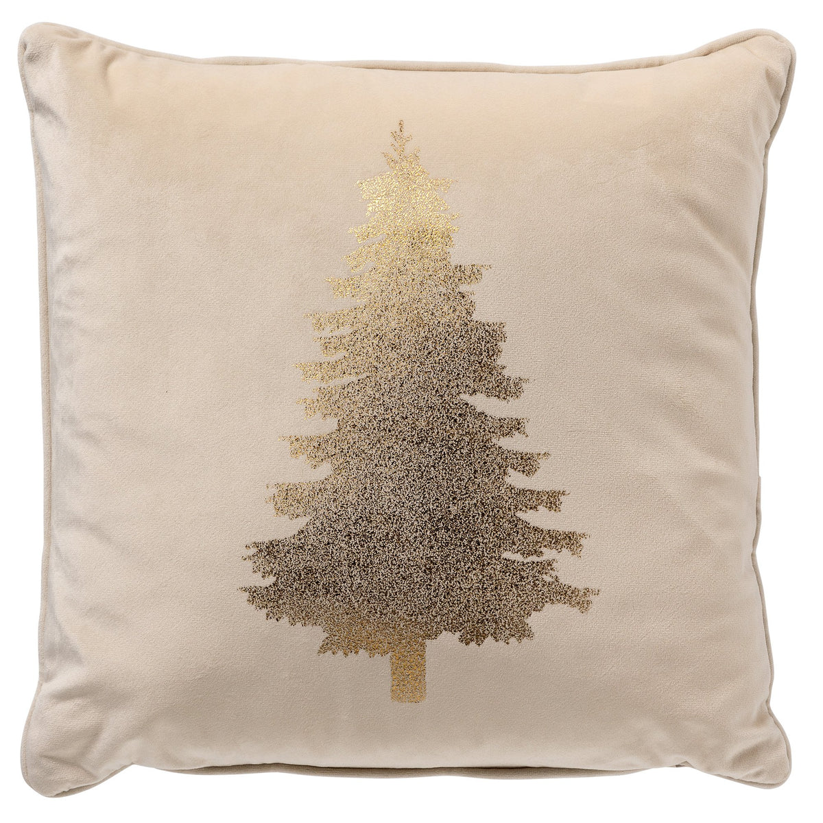 Textino Tree - Kussen 45x45 - Kerstdecoratie - Fluweel - Whisper White - Wit