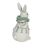 Beeld Konijn 17x14x33 cm Wit Groen Polyresin