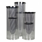 *windlicht cilinder zilver visgraat breed small 25cm*