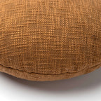 Dutch Decor Abey - Kussen 50 cm - Rond - Katoen - Tabaksbruin - Bruin