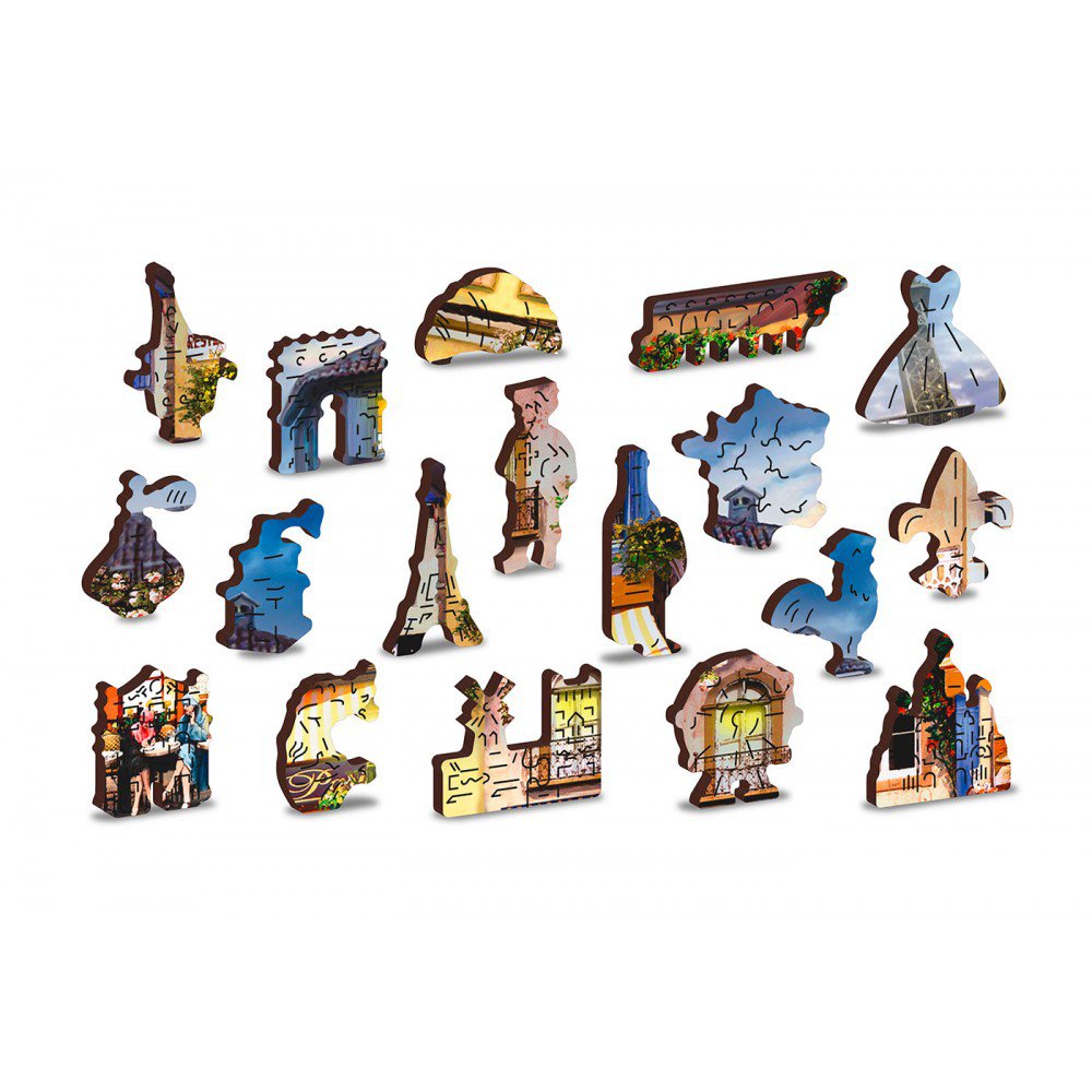 Wooden City 2in1 Houten Legpuzzel, Breakfast in Paris, FR0004XL, 51,9x37,5cm