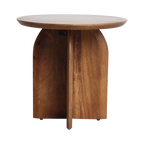 Bullnose bijzettafel mangohout - Ø50 cm