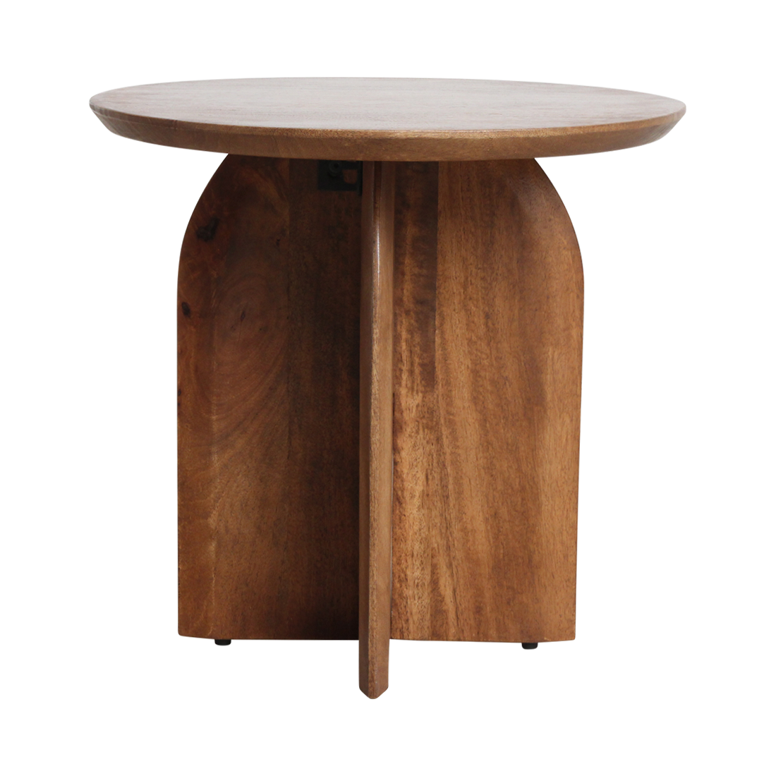 Bullnose bijzettafel mangohout - Ø50 cm