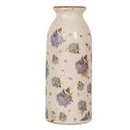 Vaas Ø 8x20 cm Beige Keramiek Bloemen