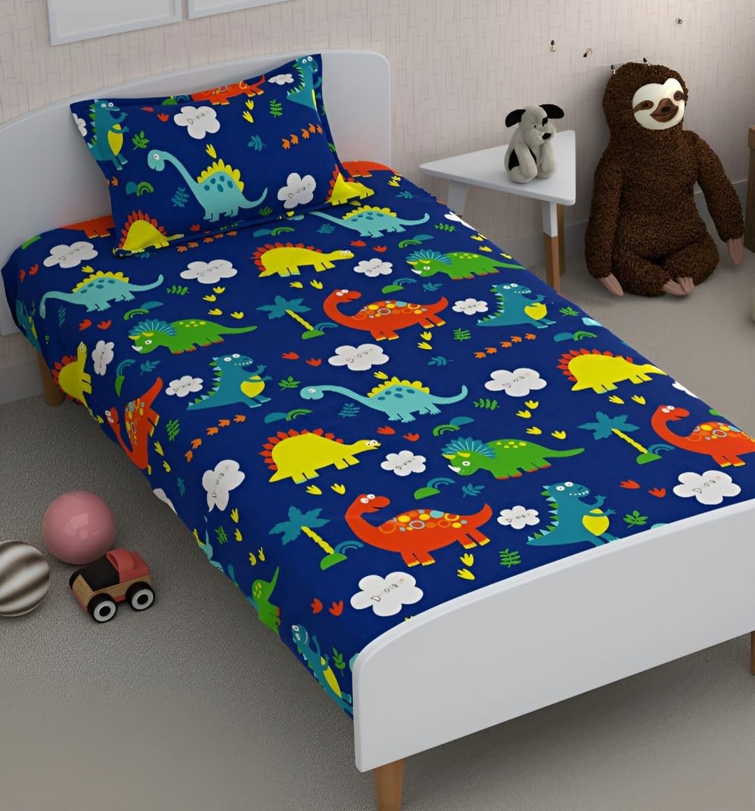 Kinderlakenset - kreukvrij microvezel - eenpersoons (60x90") met kussensloop