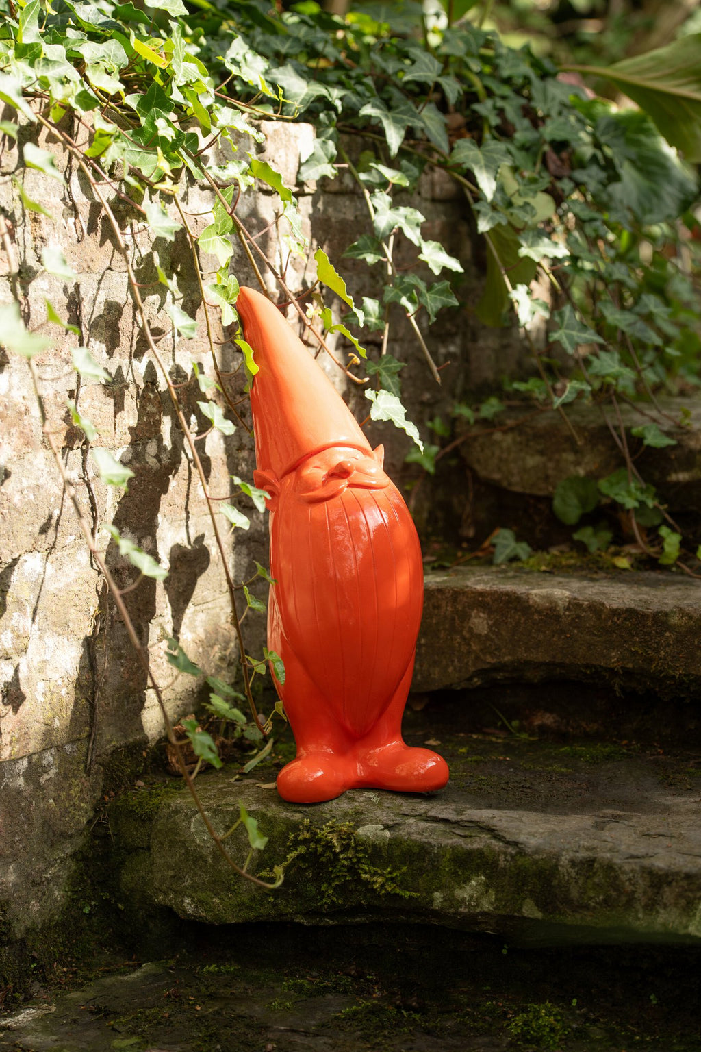 J-Line decoratie Kabouter - polyresin - oranje - S