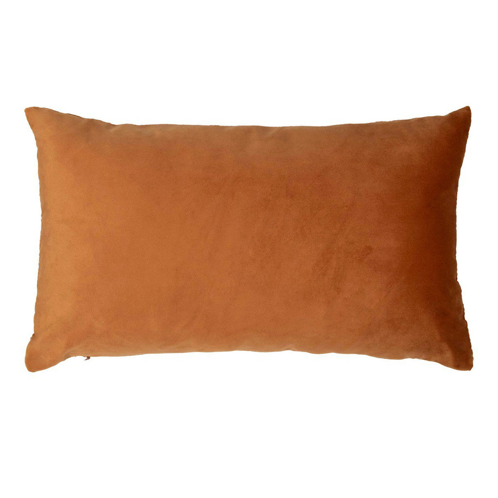 Kussen fluweel roestprint ijskristal goud 30 x 50 cm