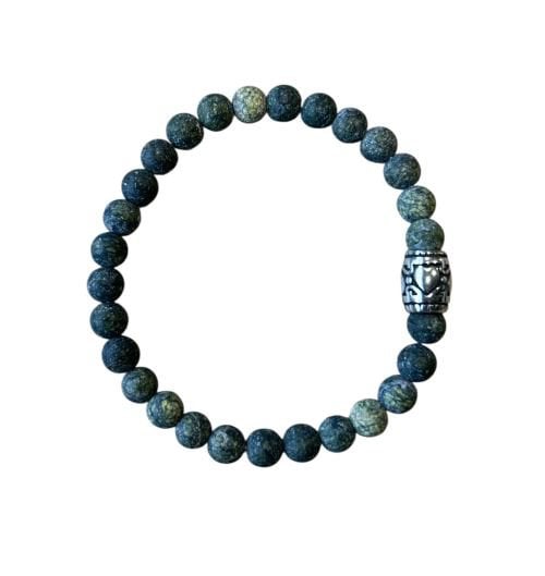 Dames armband Zoïsiet mat 6 mm met basic kraal