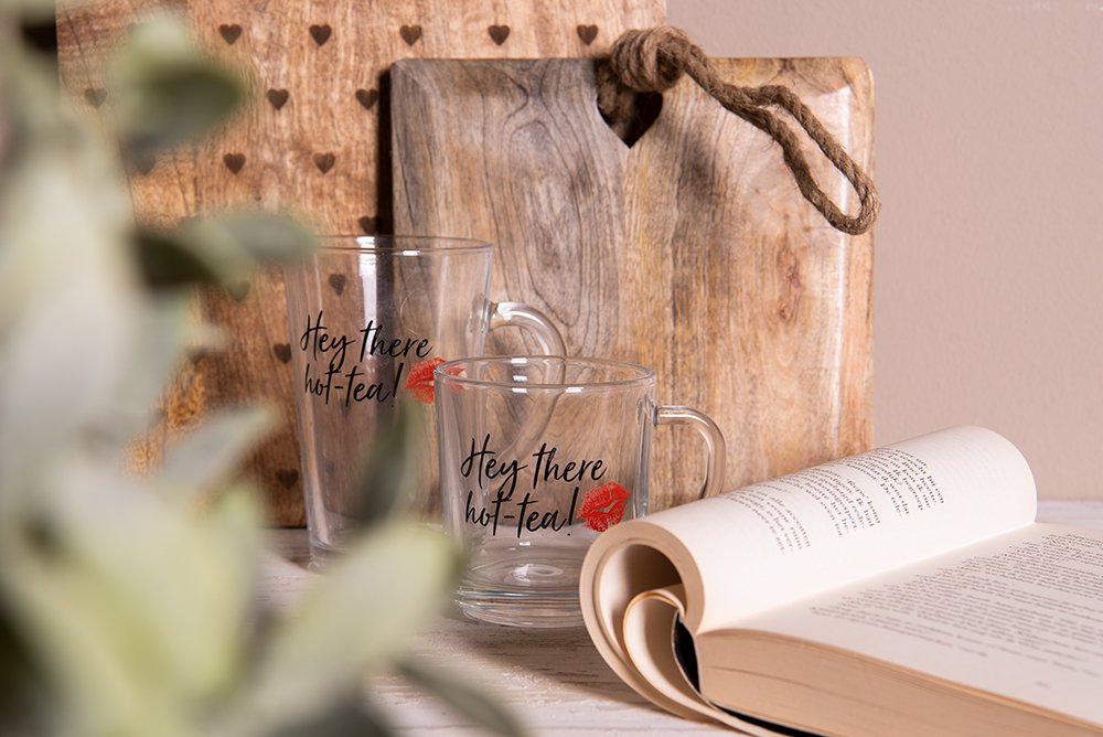 Mok 300 ml Glas Lippen Koffiemok