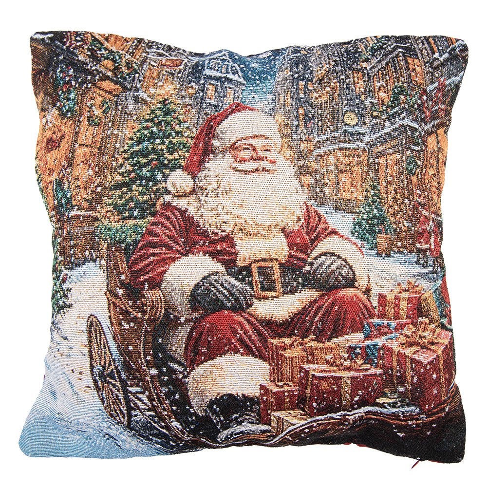 Sierkussen 44x44 cm Blauw Polyester
