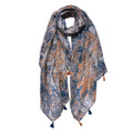 Sjaal Dames Print 90x180 cm Oranje Polyester Shawl Dames