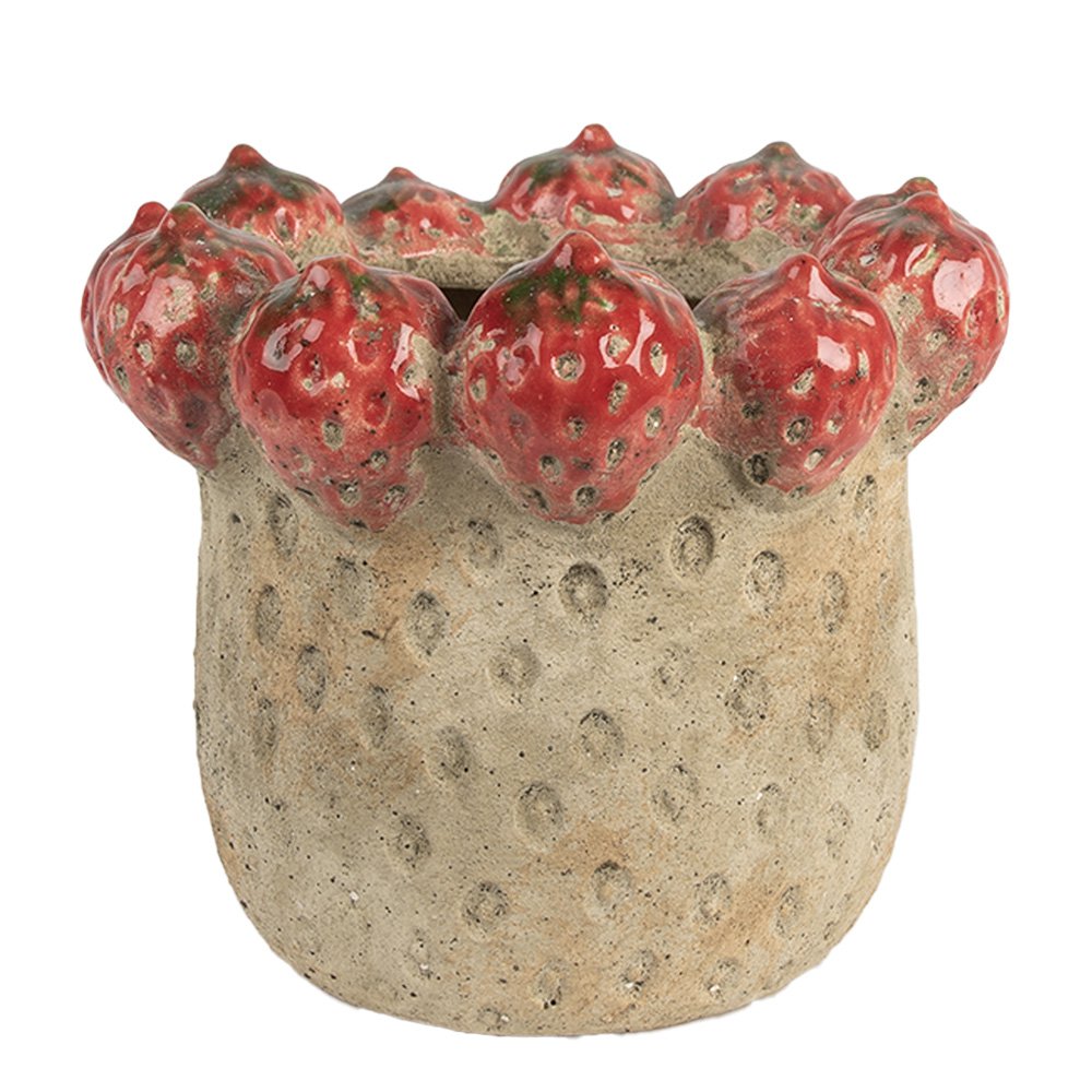 Bloempot Ø 19x16 cm beige terracotta