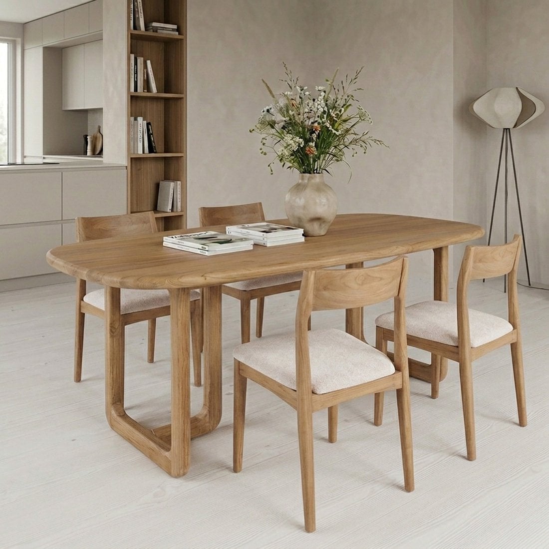 Invierno teakhouten eettafel - FSC-gerecycled hout
