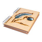 Duurzaam Houten Notitieboek – Komoni – Ink-Feather – Gerecycled papier – Navulbaar
