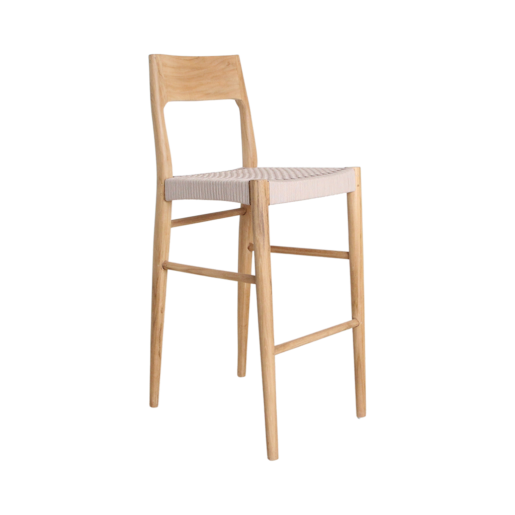 Freya outdoor teakhouten barstoel - 46x46x109 cm