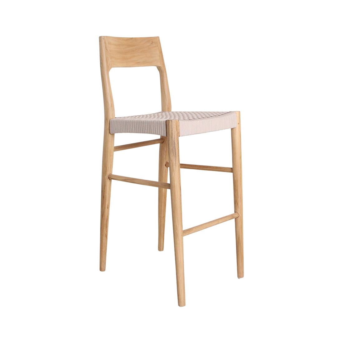 Freya outdoor teakhouten barstoel - 46x46x109 cm