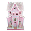 Gingerbread house met LED 54x31x76 cm Roze Kunststof