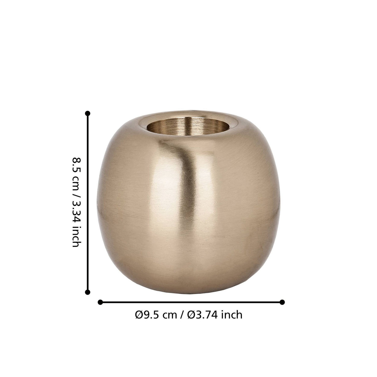 Kandelaar Jellicoe Goud 9,5x8,5cm